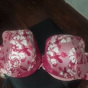 Cacique Pink Floral Bra
